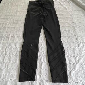 Lululemon Black Leggings with Mesh Detail size 4